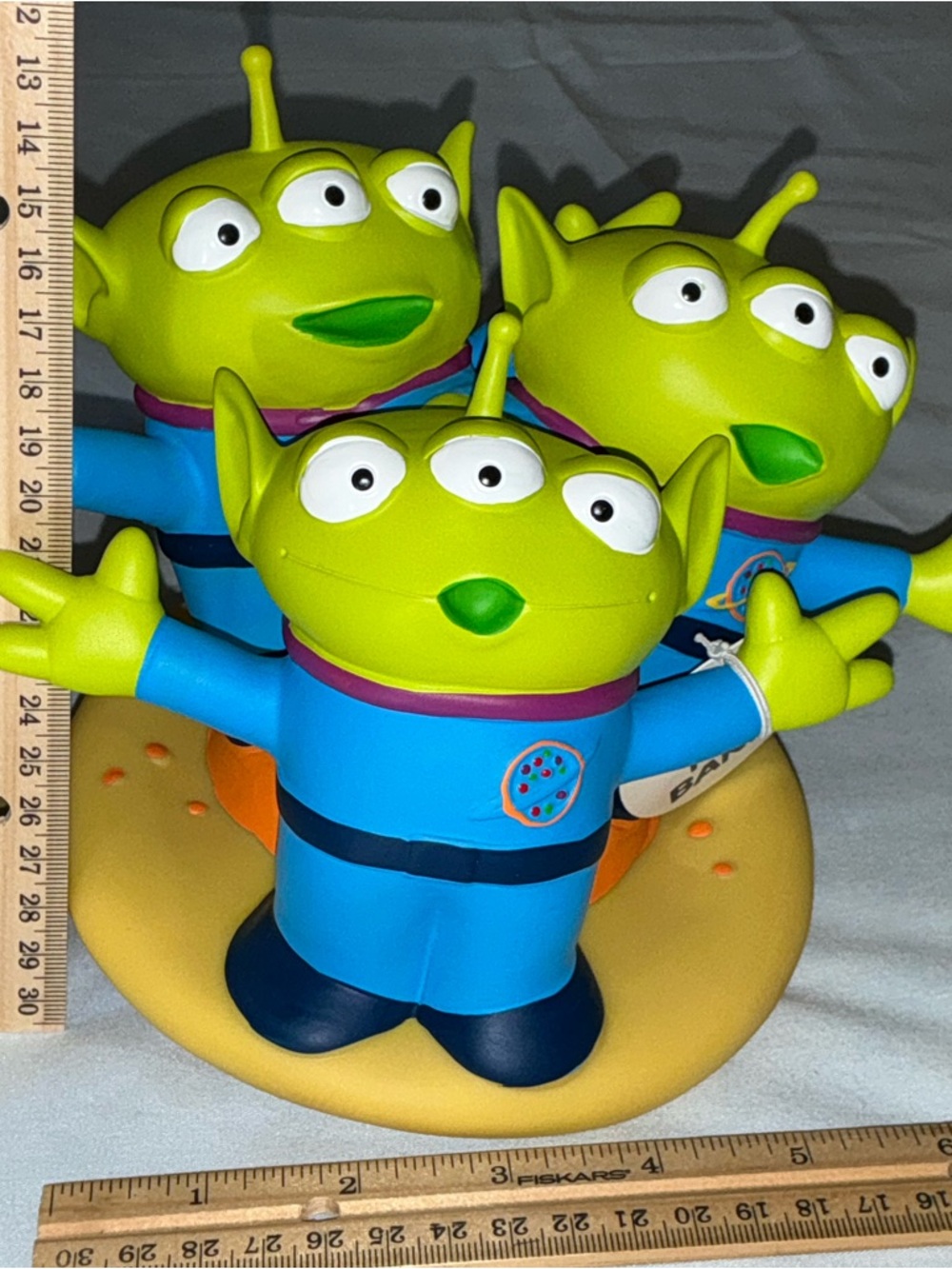 The Claw Green Alien Toy Coin Bank Blue Outfit Standing - Picture 12 of 16